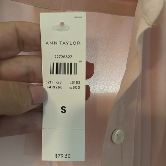 NWT Ann Taylor Light Pink/Blush Blouse - Picture 5 of 5